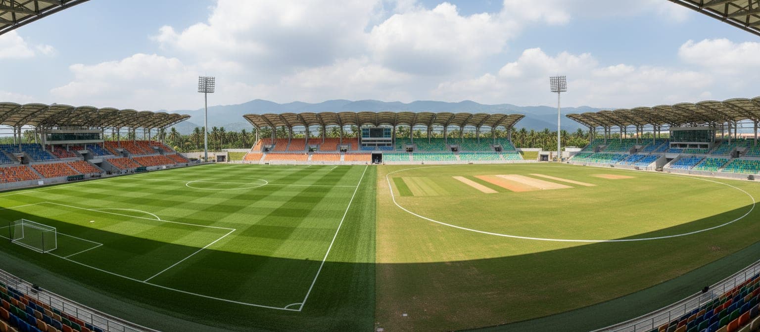Wide view of the Stadium 365 turf